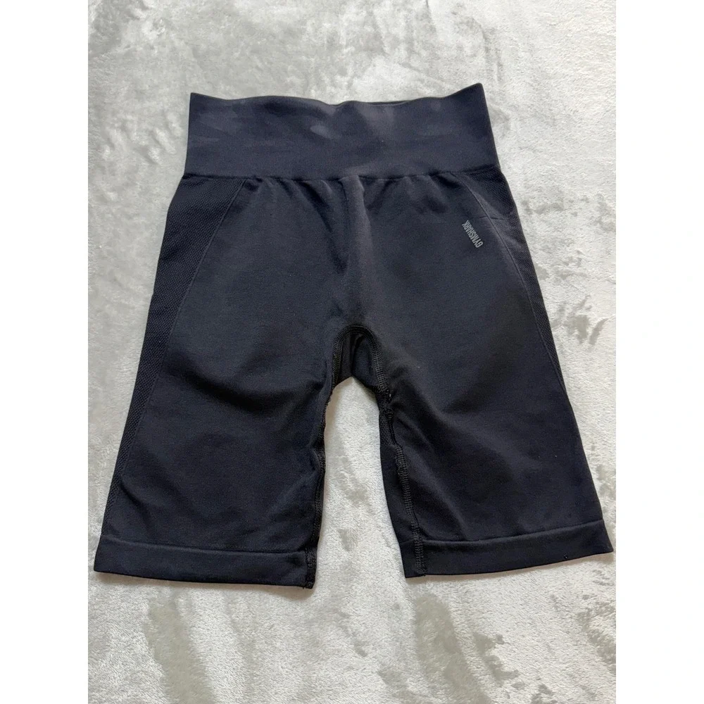Gymshark Vital Seamless 2.0 Black Biker Shorts Womens Size M Workout Athleisure